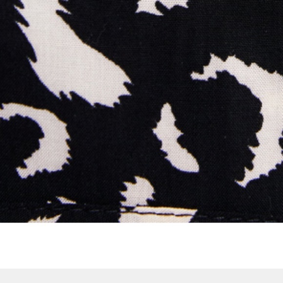 Zara NWT Animal Print Black and White Blouse - Picture 3 of 8